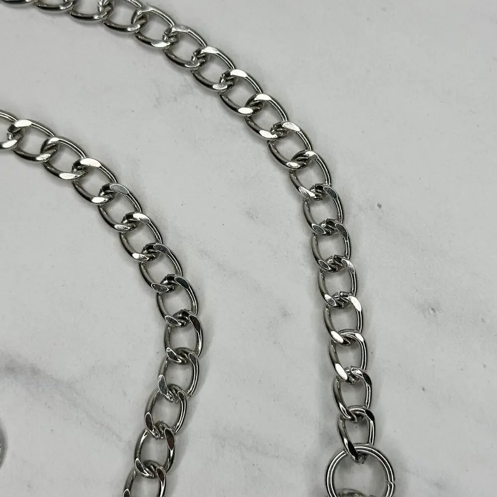 Steve Madden Rhinestone Faux Pearl Chain Belt OS ✨